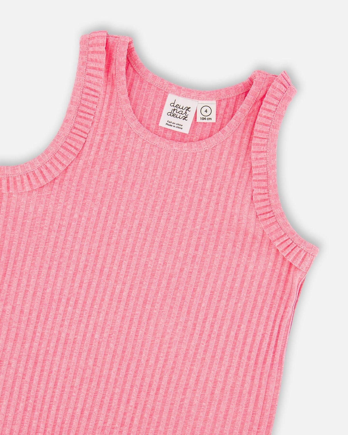 Rib Tank Top Pink-3