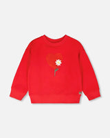 French Terry Sweatshirt Red-0