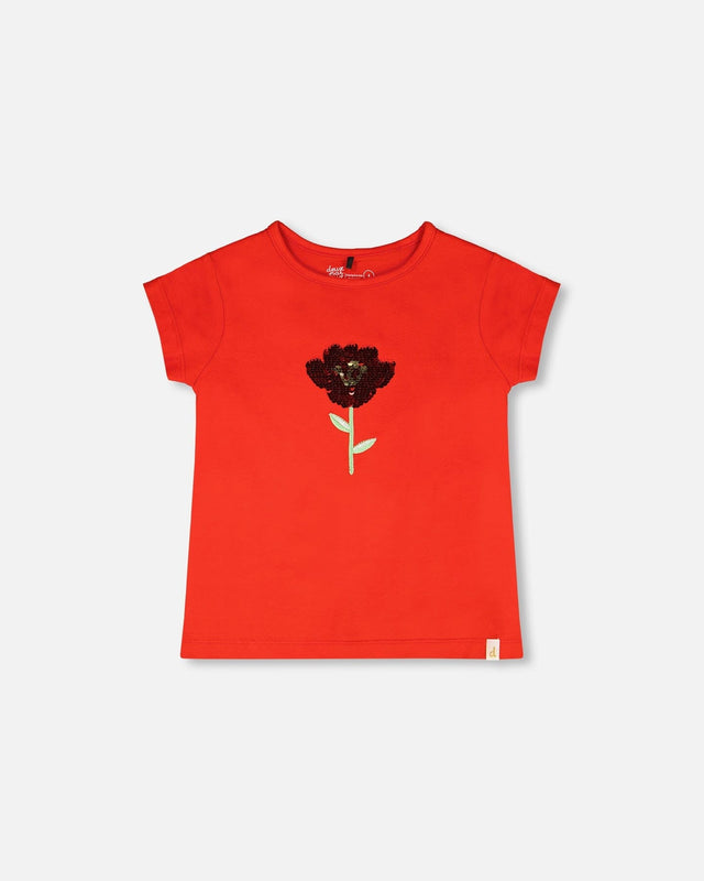 Organic Cotton Jersey T-Shirt Red-0