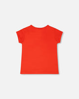 Organic Cotton Jersey T-Shirt Red-2