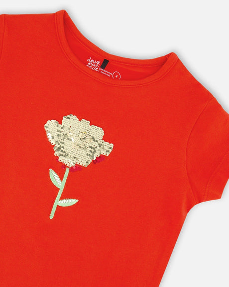 Organic Cotton Jersey T-Shirt Red-3