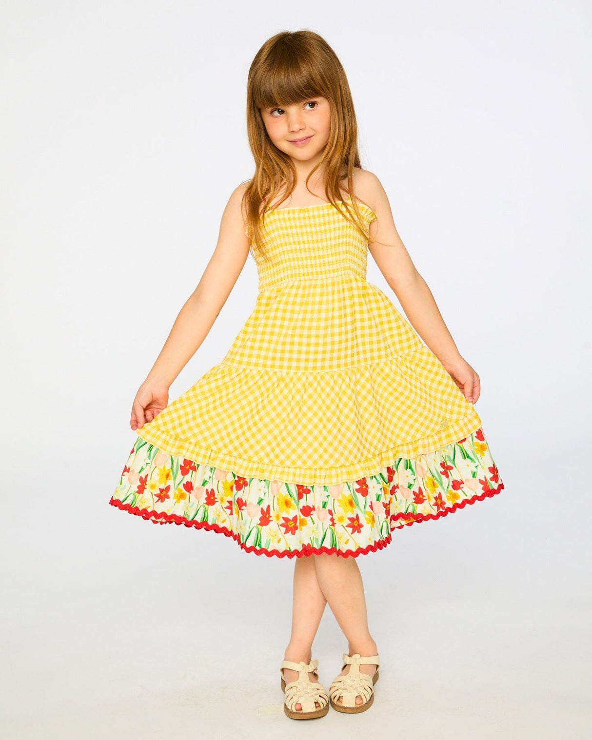 Sundress Yellow Gingham-1