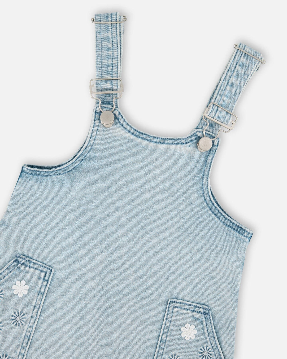 Light Blue Denim Overall Dress-3