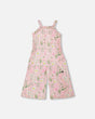 Viscose Jumpsuit Pink Printed Flowers-0