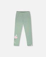 Organic Cotton Jersey Leggings Sage Green-0