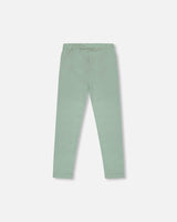 Organic Cotton Jersey Leggings Sage Green-2