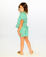 Striped Shorts Green-1