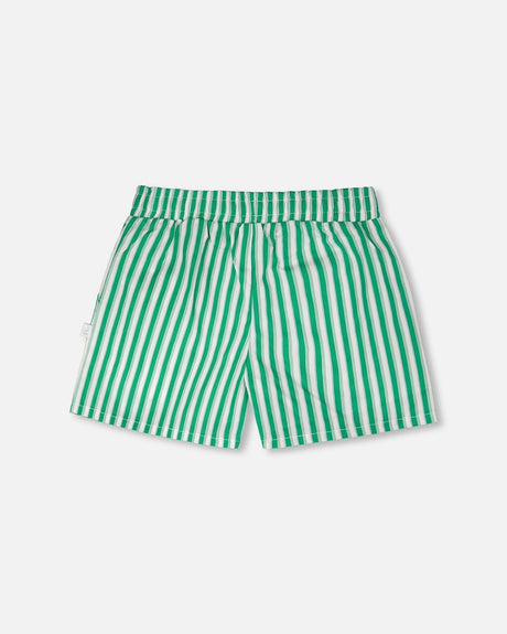 Striped Shorts Green-2