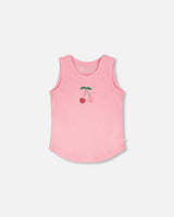 Organic Cotton Jersey Tank Top Pink-0