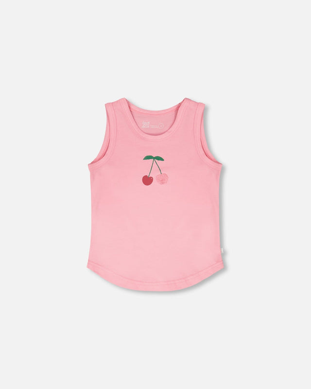 Organic Cotton Jersey Tank Top Pink-0