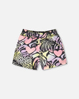 French Terry Shorts Black Multicolor-0