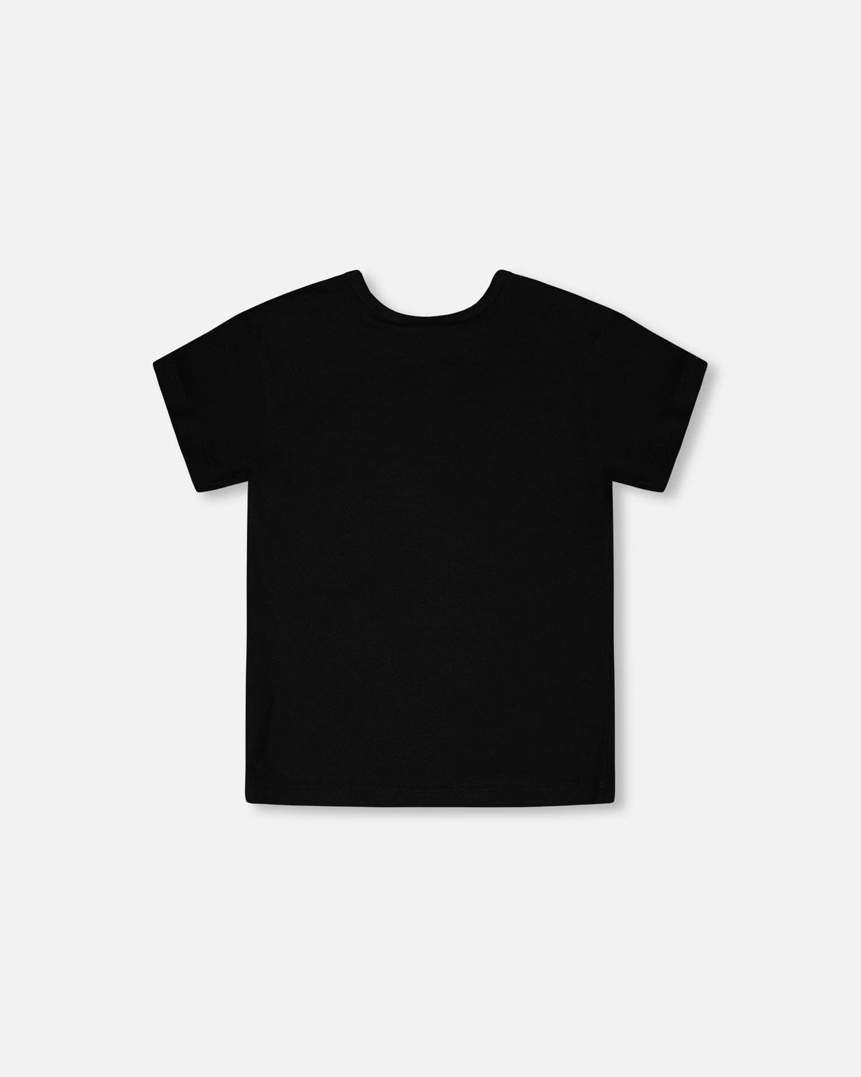 Organic Cotton Jersey T-Shirt Black With Zebra-2