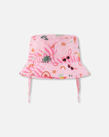 Beach Hat Pink Beach Print-2