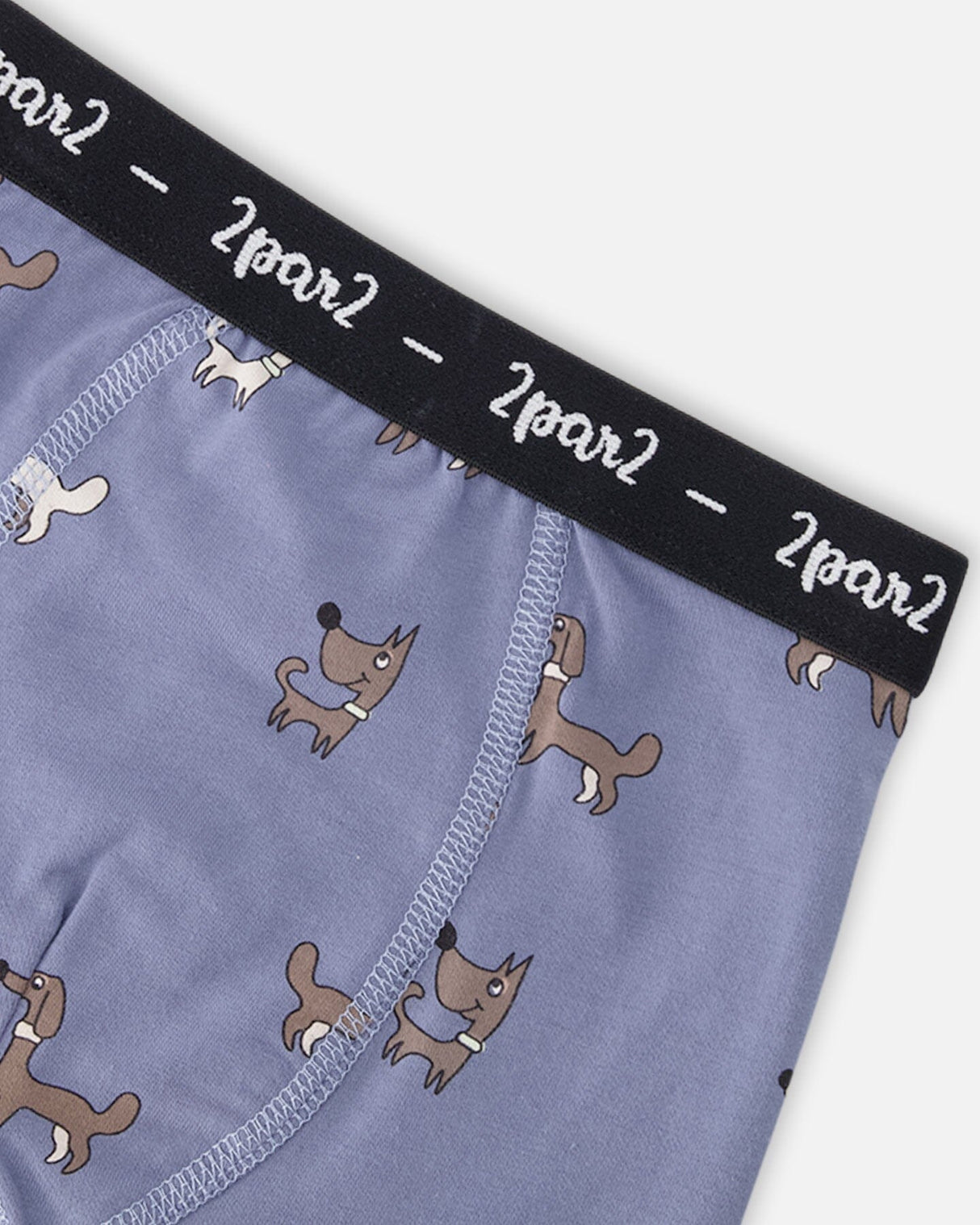 Organic Cotton Boxer Blue Dog Print-2