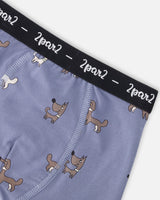 Organic Cotton Boxer Blue Dog Print-2