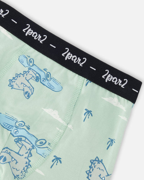 Organic Cotton Printed Adventure Boxers Pack Of 3-3
