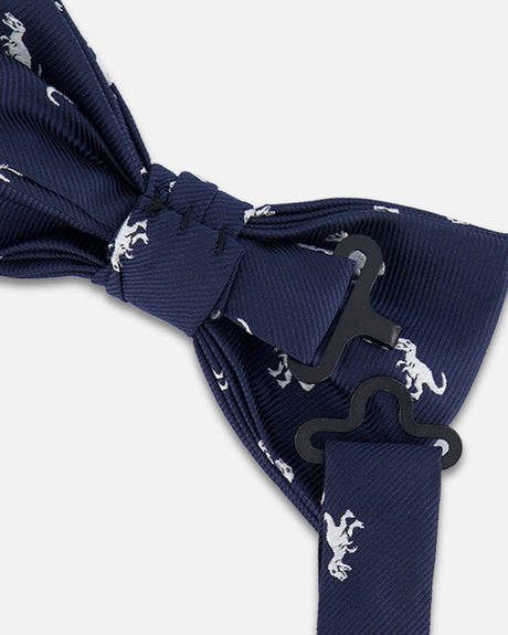 Bow Tie Blue Dino Print-3