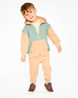 Hooded French Terry Cardigan Mint Green-1