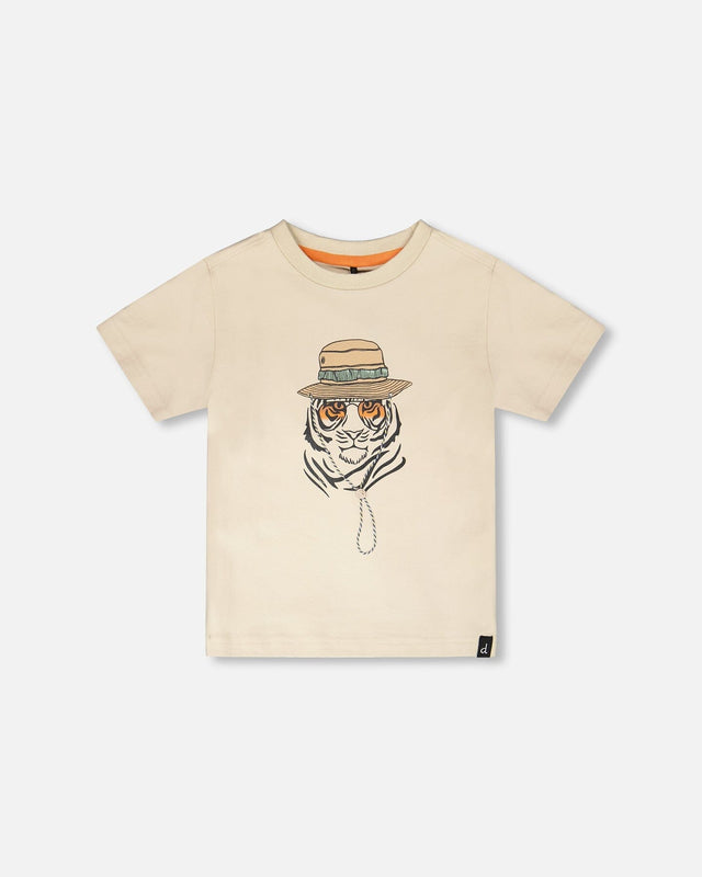 Organic Cotton Short Sleeve T-Shirt Off White-0