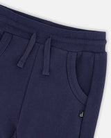 French Terry Pants Blue-3