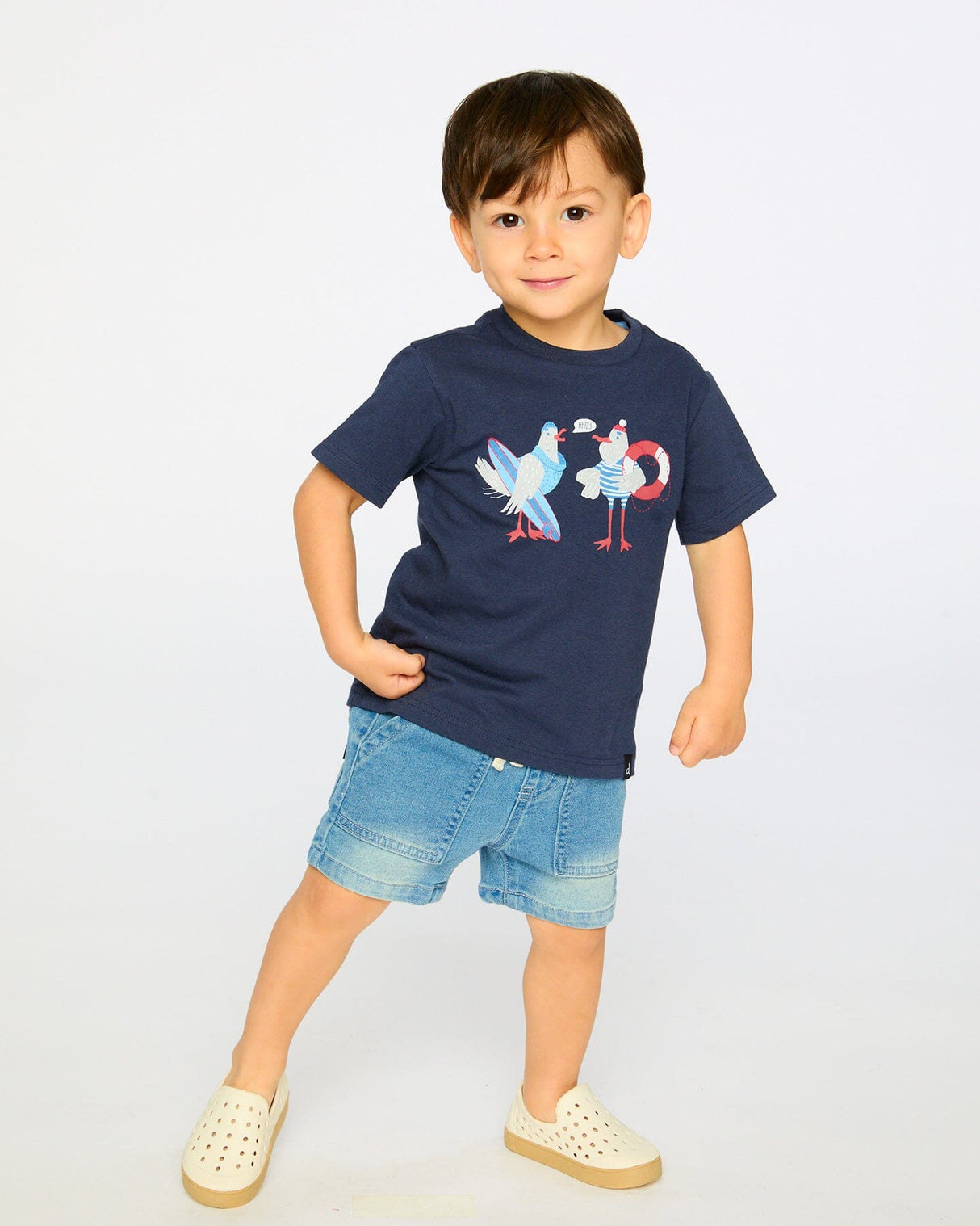 Organic Cotton Short Sleeve T-Shirt Blue-3