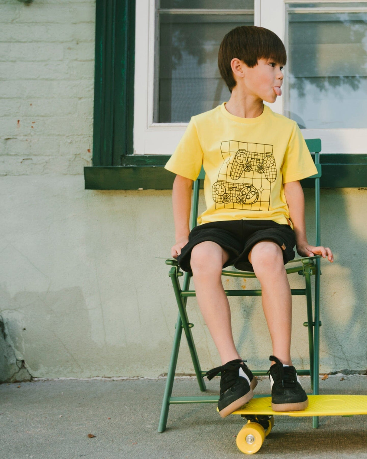 French Terry Shorts With Cross Seams Black-1