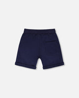 French Terry Shorts Dark Blue-1