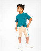 Sporty French Terry Shorts Beige-2