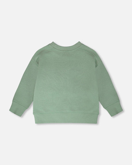 French Terry Sweatshirt Pale Green-3