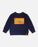 French Terry Sweatshirt Dark Blue-0