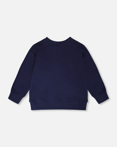 French Terry Sweatshirt Dark Blue-3