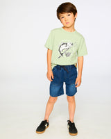 Organic Cotton Jersey T-Shirt With Print Sage-2
