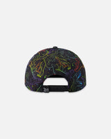 Cap Black Dinosaur Print-2