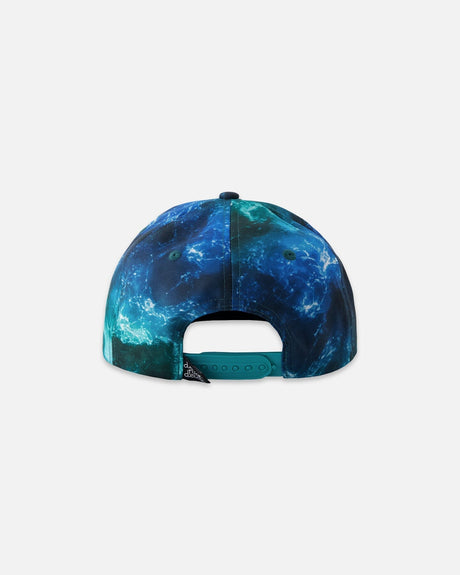 Cap Blue Wave Print-2