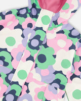 Mid-Season Jacket Black Printed Flowers-4