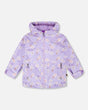 Mid-Season Jacket Purple Daisy Print-0