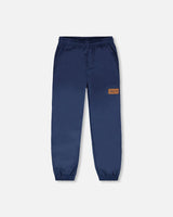 Splash Pants In Recycled Polyester Navy Blue-0