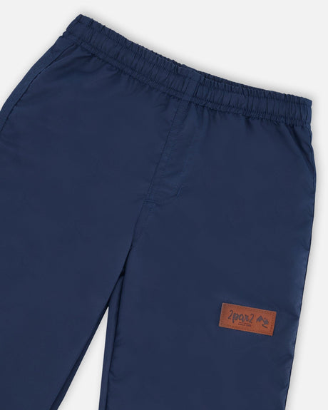 Splash Pants In Recycled Polyester Navy Blue-3