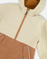 Mid-Season Jacket In Recycled Polyester Beige-3
