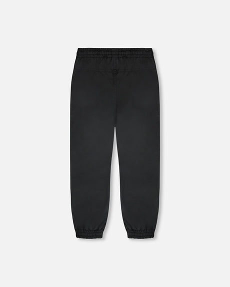 3-In-1 Two-Piece Mid-Season Outerwear Set Black Printed Flowers - Pink Inner Jacket-4