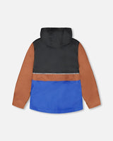 3-In-1 Two-Piece Mid-Season Outerwear Set Black And Brown-2