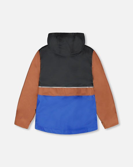 3-In-1 Two-Piece Mid-Season Outerwear Set Black And Brown-2