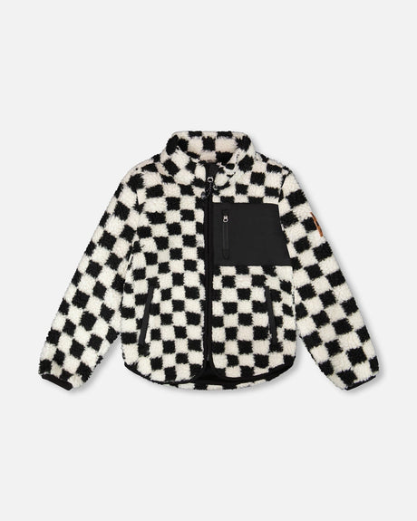 Sherpa Jacket Black Checkerboard-0