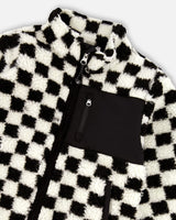 Sherpa Jacket Black Checkerboard-2