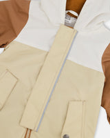 Baby Mid-Season One-Piece Outerwear With Hat Beige-4