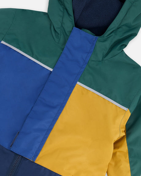 Kids Mid-Season One-Piece Outerwear Navy Colorblock-4