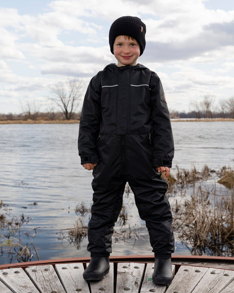 Kids Mid-Season One-Piece Outerwear Black-1