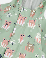 Deux par Deux green rain suit with colour-changing frog print, product photo 4