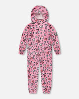 Rain One-Piece In Polyurethane Pink Heart Print-0