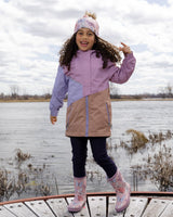 Rain Boots In Natural Rubber Pink Butterfly Print-1